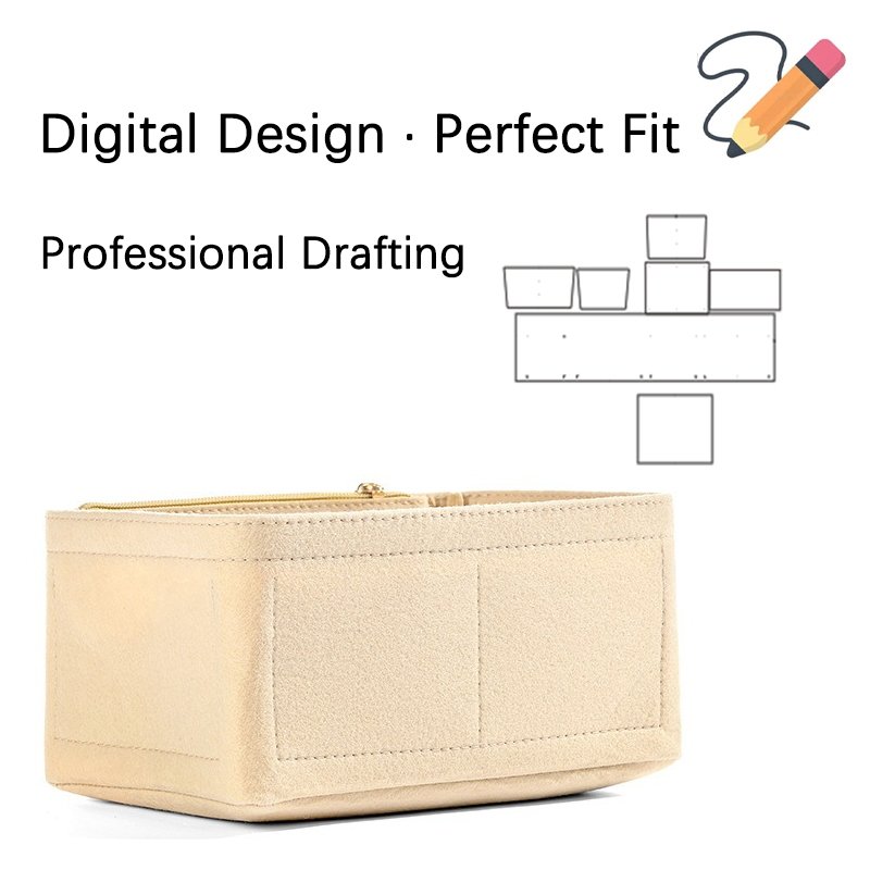 Digital design and professional drafting for custom bag inserts