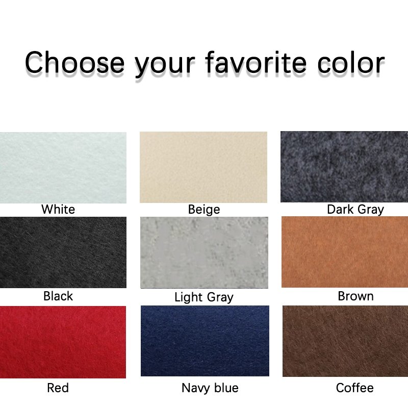 LuxeCare felt color chart